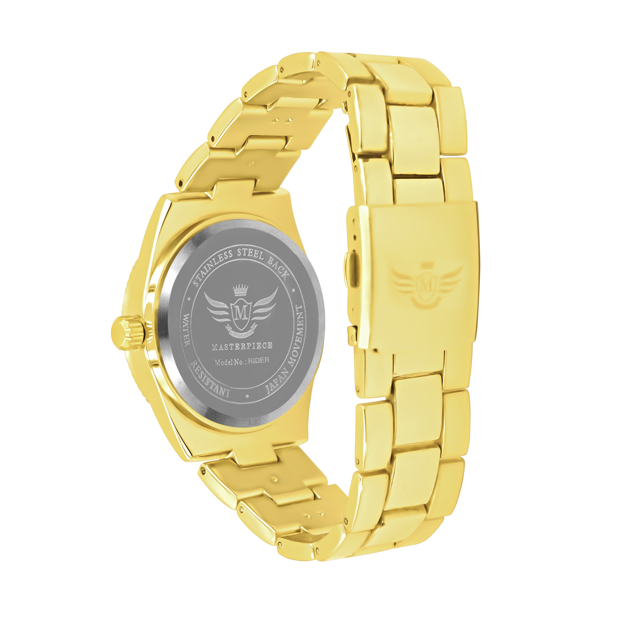 RIDER HIP HOP WATCH I 563046 featuring a bling metal band and prominent hour markers on a stylish dial.